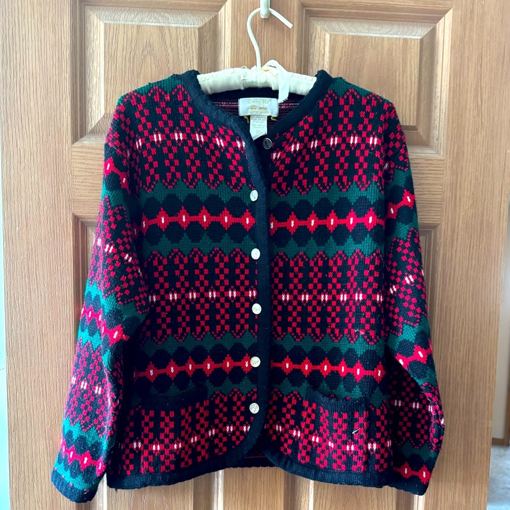 TALLY-HO CARDIGAN SWEATER VINTAGE 1980’S